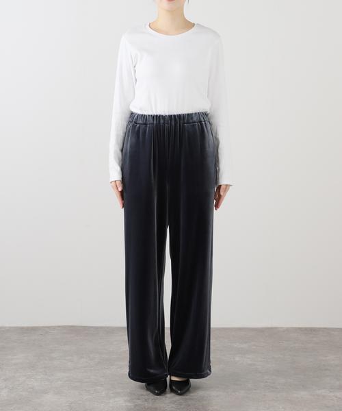 slobe iena ベロアパンツ SLOBE IENA（スローブイエナ）の「ベロアDRAWSTRINGパンツ