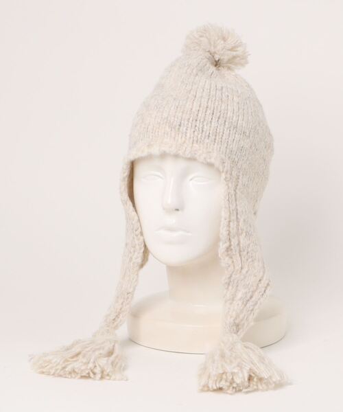 セール】耳付きニット帽（ニットキャップ/ビーニー）｜polcadot