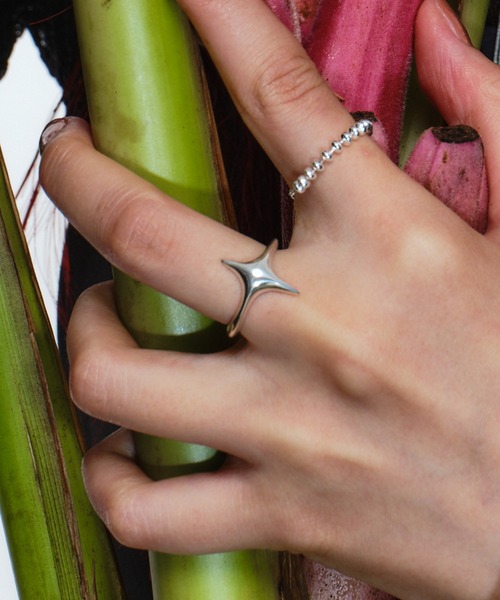 silver925】4pointed starRing/ 四芒星リング（リング）｜whoseA