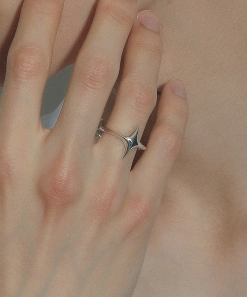 silver925】4pointed starRing/ 四芒星リング（リング）｜whoseA