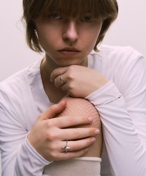 whoseA(フーシー)の「【silver925】4pointed starRing/ 四芒星リング(リング・レディース・シルバー・15号/11号)」の22枚目の写真
