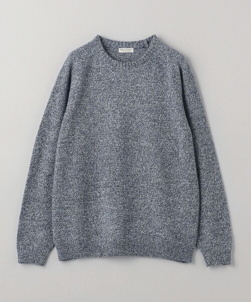 BEAUTY&YOUTH UNITED ARROWS(ビューティーアンドユースユナイテッドアローズ)の「スーパージーロン ウール クルーネック ニット(ニット/セーター・メンズ・クリーム/その他1/ライトグレー/ダークグレー・M/L/S/XL)」の4枚目の写真