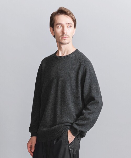 BEAUTY&YOUTH UNITED ARROWS(ビューティーアンドユースユナイテッドアローズ)の「スーパージーロン ウール クルーネック ニット(ニット/セーター・メンズ・クリーム/その他1/ライトグレー/ダークグレー・M/L/S/XL)」の13枚目の写真