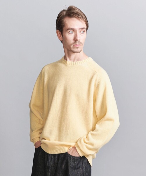 BEAUTY&YOUTH UNITED ARROWS(ビューティーアンドユースユナイテッドアローズ)の「スーパージーロン ウール クルーネック ニット(ニット/セーター・メンズ・クリーム/その他1/ライトグレー/ダークグレー・M/L/S/XL)」の18枚目の写真