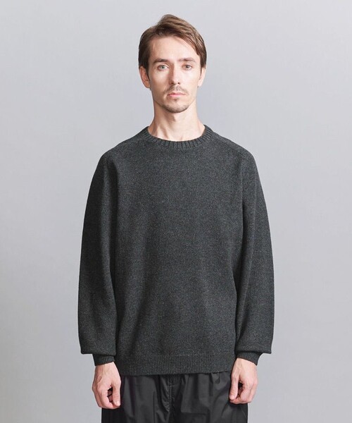 BEAUTY&YOUTH UNITED ARROWS(ビューティーアンドユースユナイテッドアローズ)の「スーパージーロン ウール クルーネック ニット(ニット/セーター・メンズ・クリーム/その他1/ライトグレー/ダークグレー・M/L/S/XL)」の6枚目の写真