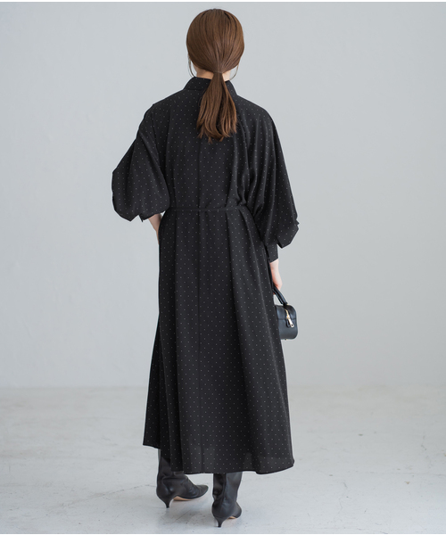 IENA(イエナ)の「《WEB限定/追加》ドットサッシュワンピース(ワンピース・レディース・ブラック・FREE)」の10枚目の写真