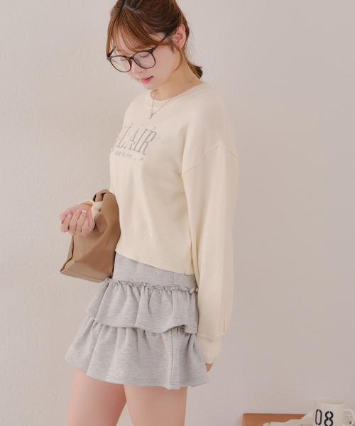 continuer de NICE CLAUP(コンティニューデナイスクラップ)の「刺繍&パールプルオーバー(ニット/セーター・レディース・ピンク/アイボリー/グレー/ブルー・FREE)」の15枚目の写真