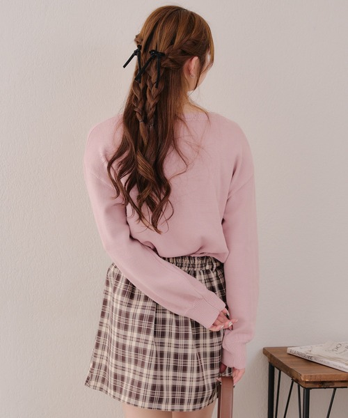 continuer de NICE CLAUP(コンティニューデナイスクラップ)の「刺繍&パールプルオーバー(ニット/セーター・レディース・ピンク/アイボリー/グレー/ブルー・FREE)」の22枚目の写真