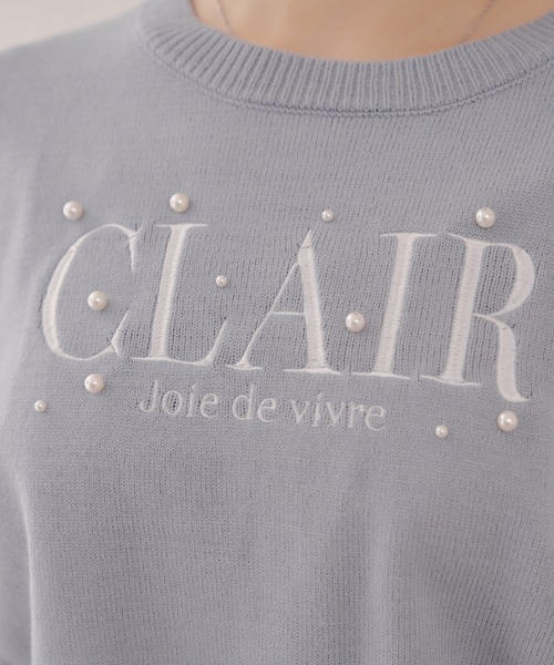 continuer de NICE CLAUP(コンティニューデナイスクラップ)の「刺繍&パールプルオーバー(ニット/セーター・レディース・ピンク/アイボリー/グレー/ブルー・FREE)」の10枚目の写真