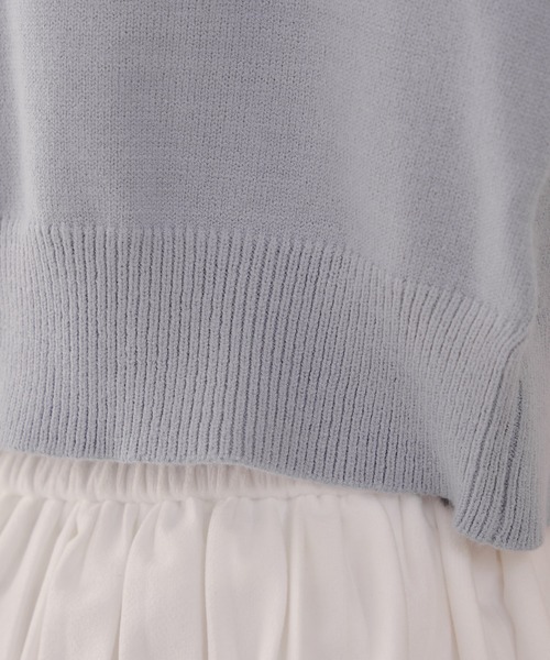 continuer de NICE CLAUP(コンティニューデナイスクラップ)の「刺繍&パールプルオーバー(ニット/セーター・レディース・ピンク/アイボリー/グレー/ブルー・FREE)」の12枚目の写真