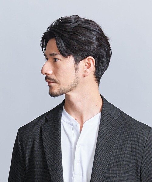 BEAUTY&YOUTH UNITED ARROWS（ビューティーアンドユースユナイテッドアローズ）の「【WEB限定 WARDROBE SMART】クリア ガスコットン ヘンリーネック カットソー【抗菌・防臭】（Tシャツ/カットソー・メンズ・ダークグレー/ホワイト/ブラック・S/M/L/XL）」の12枚目の写真