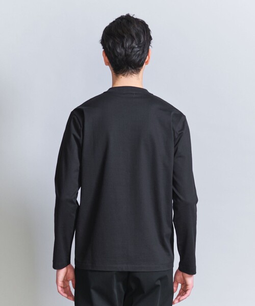 WEB限定 WARDROBE SMART】クリア ガスコットン ヘンリーネック