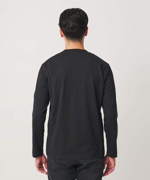 BEAUTY&YOUTH UNITED ARROWS（ビューティーアンドユースユナイテッドアローズ）の「【WEB限定 WARDROBE SMART】クリア ガスコットン ヘンリーネック カットソー【抗菌・防臭】（Tシャツ/カットソー・メンズ・ダークグレー/ホワイト/ブラック・S/M/L/XL）」の13枚目の写真
