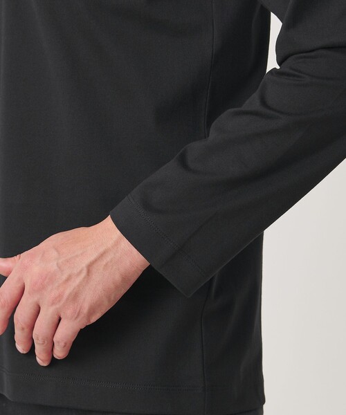 BEAUTY&YOUTH UNITED ARROWS（ビューティーアンドユースユナイテッドアローズ）の「【WEB限定 WARDROBE SMART】クリア ガスコットン ヘンリーネック カットソー【抗菌・防臭】（Tシャツ/カットソー・メンズ・ダークグレー/ホワイト/ブラック・S/M/L/XL）」の15枚目の写真