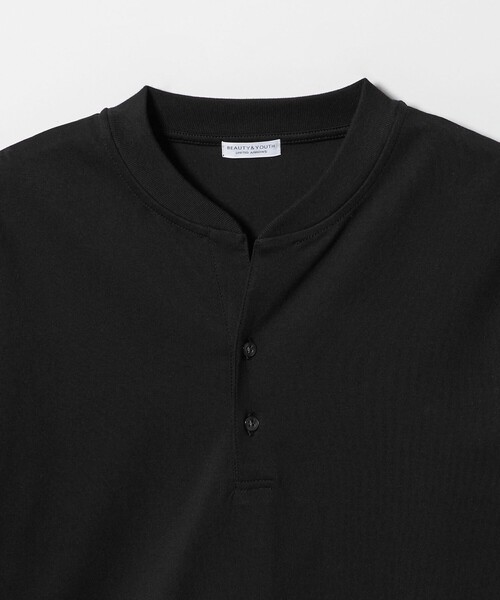 BEAUTY&YOUTH UNITED ARROWS（ビューティーアンドユースユナイテッドアローズ）の「【WEB限定 WARDROBE SMART】クリア ガスコットン ヘンリーネック カットソー【抗菌・防臭】（Tシャツ/カットソー・メンズ・ダークグレー/ホワイト/ブラック・S/M/L/XL）」の10枚目の写真