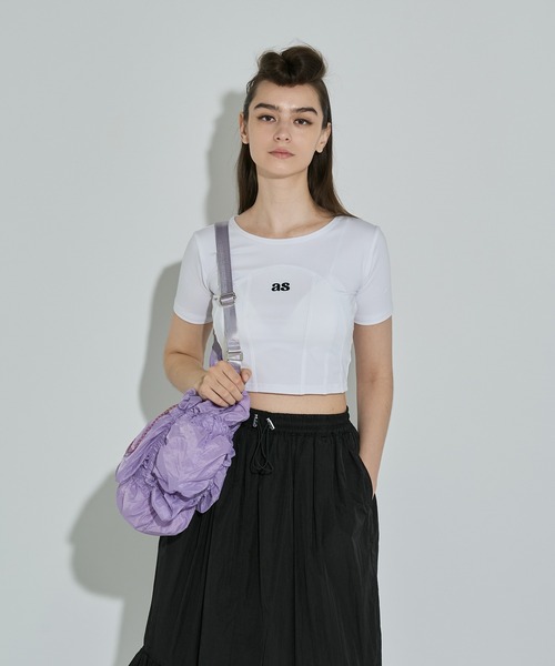 ANNA SUI NYC(アナ スイ エヌ ワイ シー)の「シャーリングショルダーシアーバッグ(ショルダーバッグ・レディース・グレー/パープル/ホワイト・FREE)」の11枚目の写真