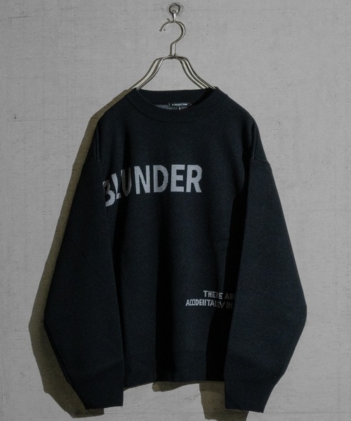 JOHN'S CLOSET(ジョンズクローゼット)の「【13】ダブルジャガードロゴ クルーネックニット(ニット/セーター・メンズ・ホワイト系1/ホワイト系2/ブラック系2/グリーン系1/ブルー系1/ブラック系1/グリーン系2・MEDIUM/LARGE)」の3枚目の写真