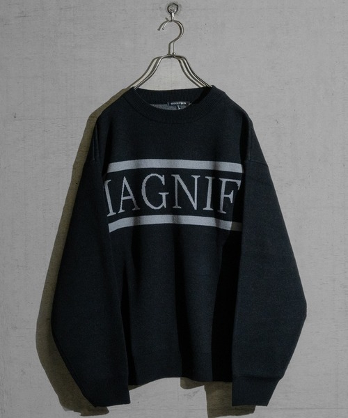 JOHN'S CLOSET(ジョンズクローゼット)の「【13】ダブルジャガードロゴ クルーネックニット(ニット/セーター・メンズ・ホワイト系1/ホワイト系2/ブラック系2/グリーン系1/ブルー系1/ブラック系1/グリーン系2・MEDIUM/LARGE)」の4枚目の写真