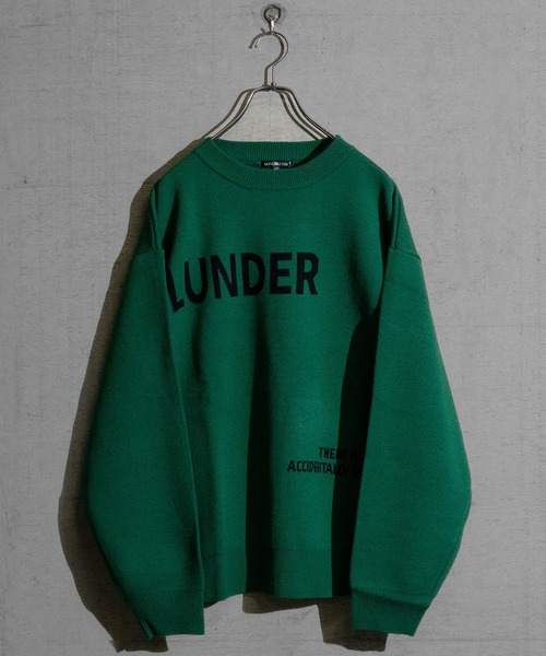 JOHN'S CLOSET(ジョンズクローゼット)の「【13】ダブルジャガードロゴ クルーネックニット(ニット/セーター・メンズ・ホワイト系1/ホワイト系2/ブラック系2/グリーン系1/ブルー系1/ブラック系1/グリーン系2・MEDIUM/LARGE)」の5枚目の写真