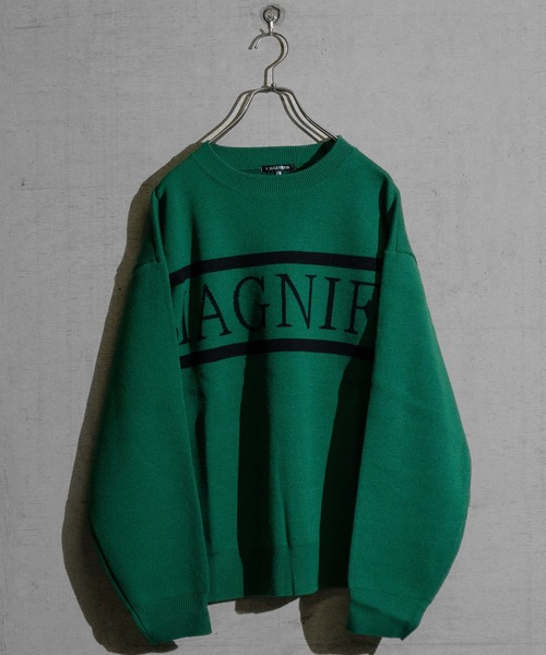 JOHN'S CLOSET(ジョンズクローゼット)の「【13】ダブルジャガードロゴ クルーネックニット(ニット/セーター・メンズ・ホワイト系1/ホワイト系2/ブラック系2/グリーン系1/ブルー系1/ブラック系1/グリーン系2・MEDIUM/LARGE)」の6枚目の写真