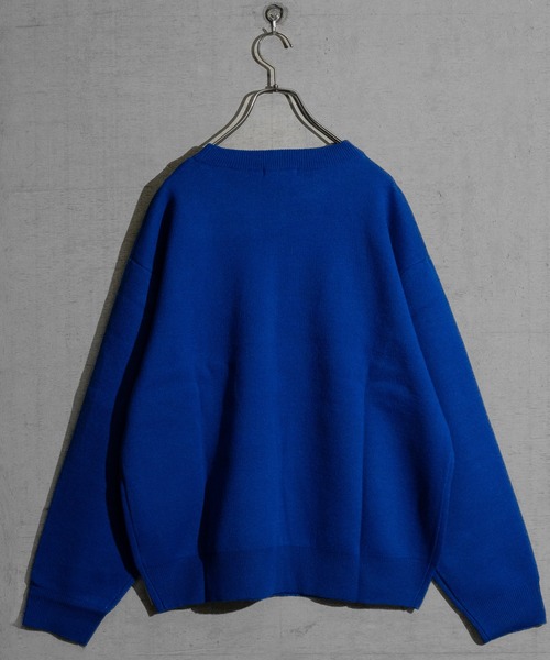 JOHN'S CLOSET(ジョンズクローゼット)の「【13】ダブルジャガードロゴ クルーネックニット(ニット/セーター・メンズ・ホワイト系1/ホワイト系2/ブラック系2/グリーン系1/ブルー系1/ブラック系1/グリーン系2・MEDIUM/LARGE)」の9枚目の写真