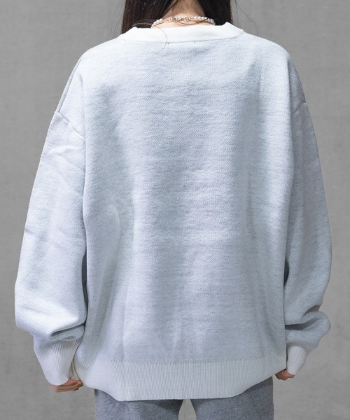 JOHN'S CLOSET(ジョンズクローゼット)の「【13】ダブルジャガードロゴ クルーネックニット(ニット/セーター・メンズ・ホワイト系1/ホワイト系2/ブラック系2/グリーン系1/ブルー系1/ブラック系1/グリーン系2・MEDIUM/LARGE)」の22枚目の写真