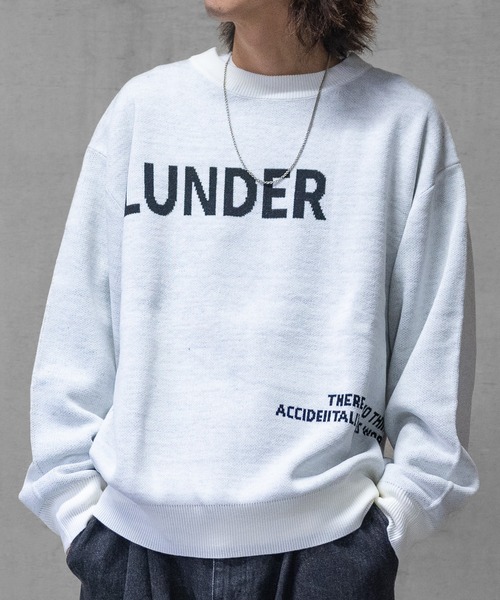 JOHN'S CLOSET(ジョンズクローゼット)の「【13】ダブルジャガードロゴ クルーネックニット(ニット/セーター・メンズ・ホワイト系1/ホワイト系2/ブラック系2/グリーン系1/ブルー系1/ブラック系1/グリーン系2・MEDIUM/LARGE)」の13枚目の写真