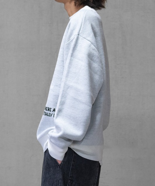 JOHN'S CLOSET(ジョンズクローゼット)の「【13】ダブルジャガードロゴ クルーネックニット(ニット/セーター・メンズ・ホワイト系1/ホワイト系2/ブラック系2/グリーン系1/ブルー系1/ブラック系1/グリーン系2・MEDIUM/LARGE)」の15枚目の写真