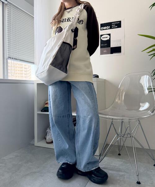 Dickies（ディッキーズ）の「∴WEGO/別注Dickiesドロストショルダー（ショルダーバッグ・レディース・ブラック/ホワイト/ライトグレー・FREE）」の4枚目の写真