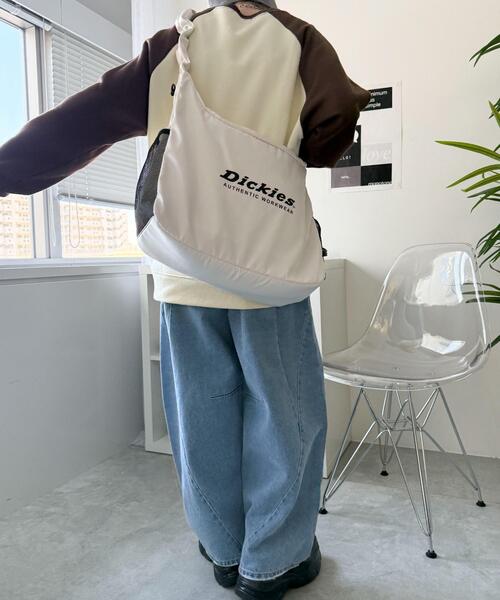 Dickies（ディッキーズ）の「∴WEGO/別注Dickiesドロストショルダー（ショルダーバッグ・レディース・ブラック/ホワイト/ライトグレー・FREE）」の11枚目の写真