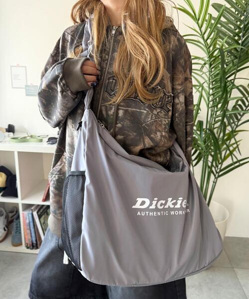 Dickies（ディッキーズ）の「∴WEGO/別注Dickiesドロストショルダー（ショルダーバッグ・レディース・ブラック/ホワイト/ライトグレー・FREE）」の17枚目の写真