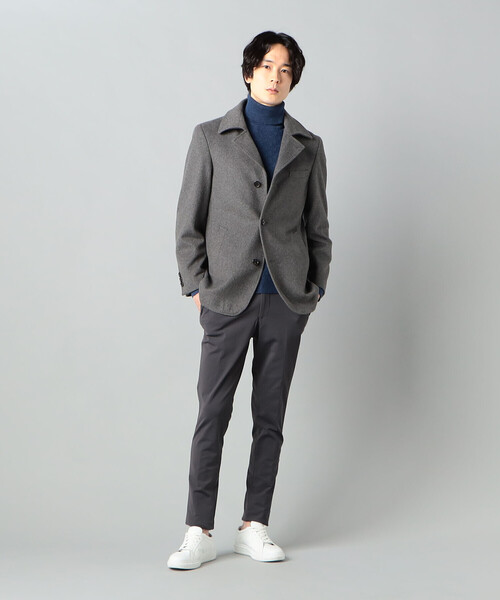 COMME CA MEN（コムサメン）の「ウールビーバー ジャケットコート（ステンカラーコート・メンズ・ネイビー・L）」の11枚目の写真