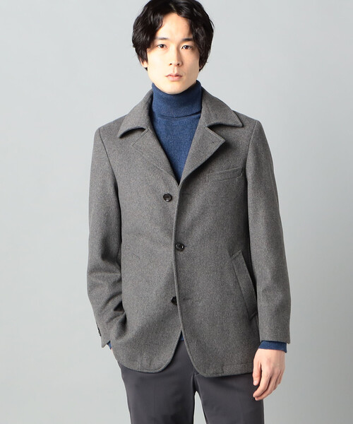 COMME CA MEN（コムサメン）の「ウールビーバー ジャケットコート（ステンカラーコート・メンズ・ネイビー・L）」の10枚目の写真