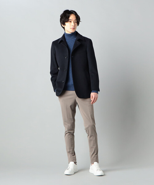 COMME CA MEN（コムサメン）の「ウールビーバー ジャケットコート（ステンカラーコート・メンズ・ネイビー・L）」の9枚目の写真