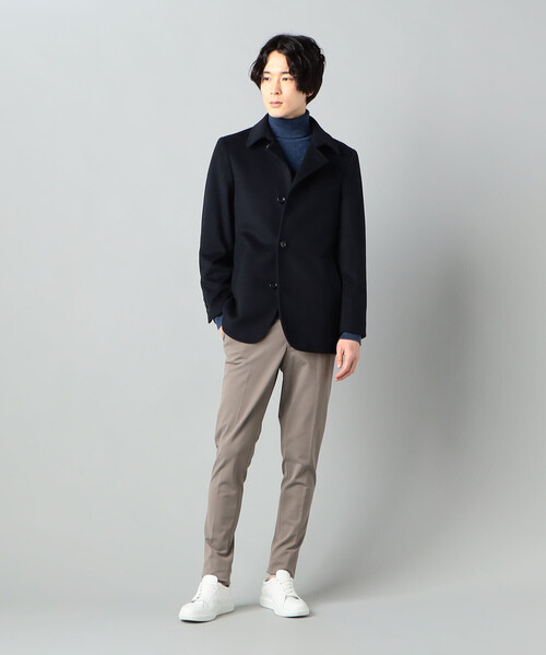COMME CA MEN（コムサメン）の「ウールビーバー ジャケットコート（ステンカラーコート・メンズ・ネイビー・L）」の8枚目の写真