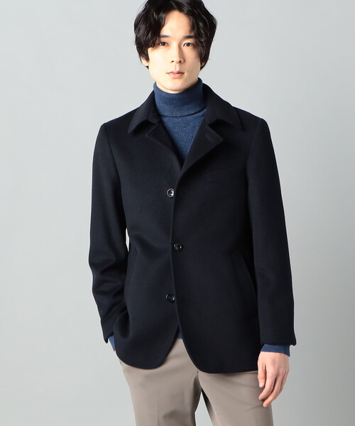 COMME CA MEN（コムサメン）の「ウールビーバー ジャケットコート（ステンカラーコート・メンズ・ネイビー・L）」の6枚目の写真