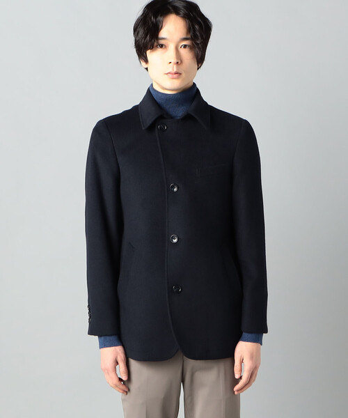 COMME CA MEN（コムサメン）の「ウールビーバー ジャケットコート（ステンカラーコート・メンズ・ネイビー・L）」の5枚目の写真