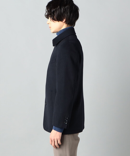 COMME CA MEN（コムサメン）の「ウールビーバー ジャケットコート（ステンカラーコート・メンズ・ネイビー・L）」の4枚目の写真