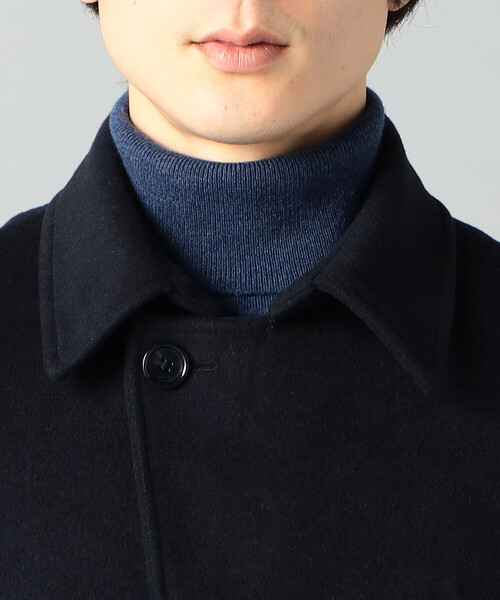 COMME CA MEN（コムサメン）の「ウールビーバー ジャケットコート（ステンカラーコート・メンズ・ネイビー・L）」の2枚目の写真