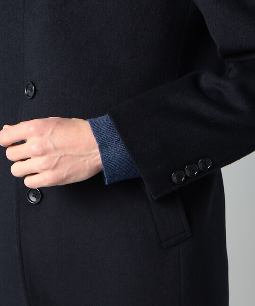COMME CA MEN（コムサメン）の「ウールビーバー ジャケットコート（ステンカラーコート・メンズ・ネイビー・L）」の19枚目の写真