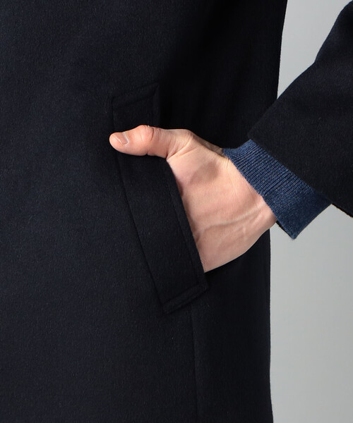 COMME CA MEN（コムサメン）の「ウールビーバー ジャケットコート（ステンカラーコート・メンズ・ネイビー・L）」の18枚目の写真