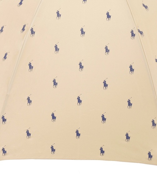POLO RALPH LAUREN(ポロ ラルフ ローレン)の「【WEB限定】ジャンプ長傘 雨傘 "POLO プリント” ポロ(長傘・レディース・ベージュ/ネイビー・FREE)」の8枚目の写真