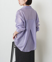 Jena espace merveilleux | 【バックスタイルまで抜かりない】シアーバッククロスシャツ(シャツ/ブラウス)