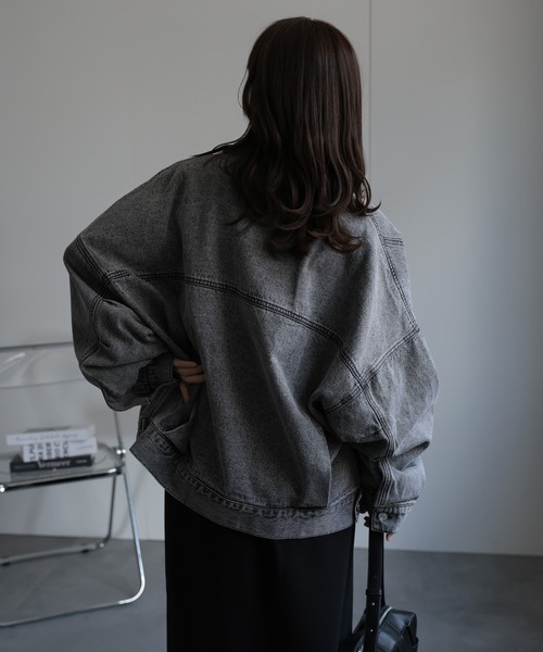 ap retro（アプレトロ）の「コクーンシルエットビッグGジャン / オーバーサイズデニムジャケット（デニムジャケット・レディース・ブルー/インディゴブルー/ブラック・FREE）」の10枚目の写真