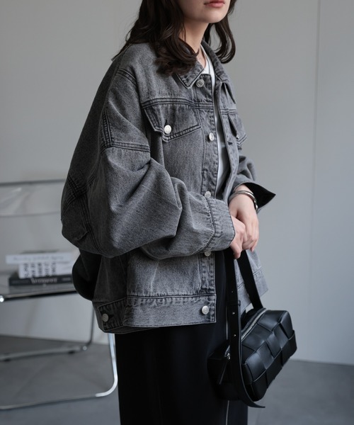 ap retro（アプレトロ）の「コクーンシルエットビッグGジャン / オーバーサイズデニムジャケット（デニムジャケット・レディース・ブルー/インディゴブルー/ブラック・FREE）」の6枚目の写真