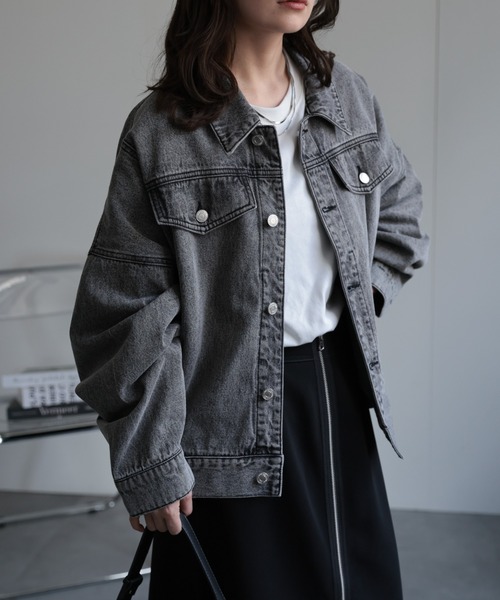 ap retro（アプレトロ）の「コクーンシルエットビッグGジャン / オーバーサイズデニムジャケット（デニムジャケット・レディース・ブルー/インディゴブルー/ブラック・FREE）」の8枚目の写真