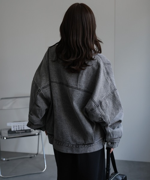 ap retro（アプレトロ）の「コクーンシルエットビッグGジャン / オーバーサイズデニムジャケット（デニムジャケット・レディース・ブルー/インディゴブルー/ブラック・FREE）」の9枚目の写真