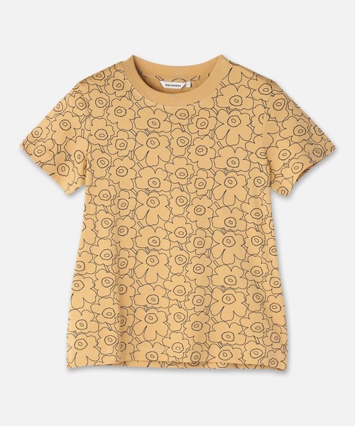 マリメッコ　花柄 ベージュ Tシャツ 半袖 セール】Heleys Piirto Unikko / t-shirt（Tシャツ/カットソー
