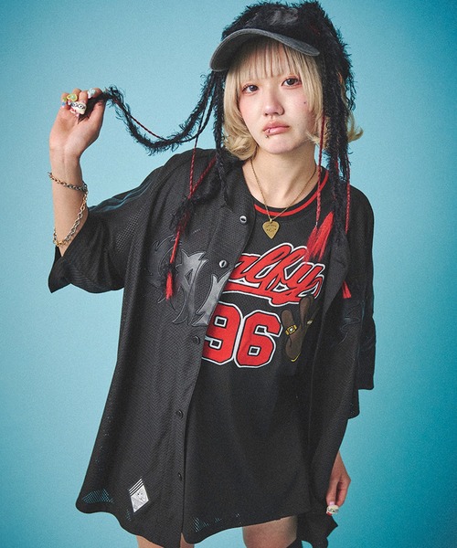 セール】【GALFY/ガルフィー】部族長メッシュシャツ（シャツ/ブラウス