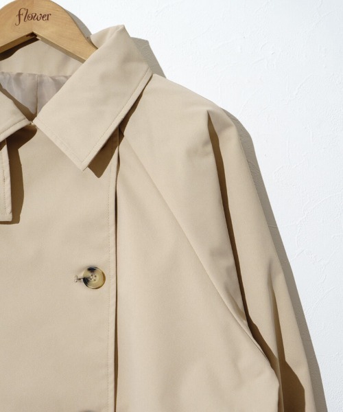 flower（フラワー）の「ベーシックショートトレンチ（トレンチコート・レディース・ベージュ・FREE）」の13枚目の写真